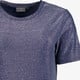 Dames top met glitters blauw