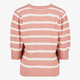 Dames trui met strepen roze wit