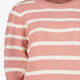 Dames trui met strepen roze wit