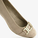 Dames pumps met H leest beige