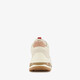 Leren dames sneakers met luipaardprint beige
