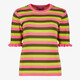 Twoday dames trui met strepen groen roze