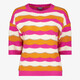 Twoday dames trui met strepen roze oranje