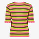 Twoday dames trui met strepen groen roze