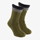 1 paar heren huissokken met antislip groen