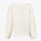 Dames blouse met broderie details lichtbeige