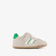 Suede babyschoenen beige groen