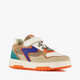 Leren jongens sneakers oranje blauw