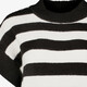 Dames spencer met strepen zwart wit