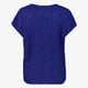Dames T-shirt met structuur blauw