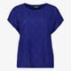 Dames T-shirt met structuur blauw