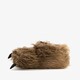 Heren pantoffels dierenpoot bruin