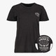 Dames T-shirt acid wash zwart met backprint