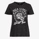 TwoDay dames T-shirt acid wash zwart met opdruk