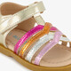 Meisjes sandalen metallic goud roze