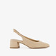 Dames slingback pumps beige