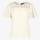 Dames T-shirt met borduursel wit