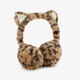 Meisjes oorwarmers met oortjes luipaardprint
