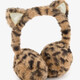 Meisjes oorwarmers met oortjes luipaardprint