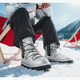 Gevoerde dames snowboots zilver