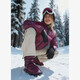 Gevoerde dames snowboots bordeauxrood