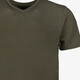 Heren T-shirt katoen V-hals groen