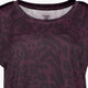 Dames sport T-shirt met luipaardprint aubergine