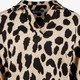 Dames blouse met panterprint beige zwart