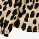 Dames blouse met panterprint beige zwart