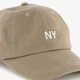 Heren pet met geborduurd NY logo bruin