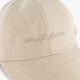Dames pet met tekstopdruk beige