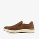 Suede heren instappers cognac