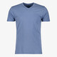 Unsigned heren T-shirt katoen V-hals blauw
