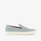 Suede heren instappers lichtblauw