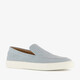 Van Beers suede heren instappers lichtblauw