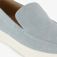 Suede heren instappers lichtblauw