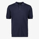 Gebreide heren polo donkerblauw