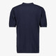 Gebreide heren polo donkerblauw