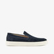 Suede heren instappers donkerblauw