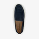 Suede heren instappers donkerblauw