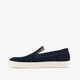 Suede heren instappers donkerblauw