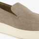 Suède heren instappers taupe