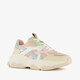 Dames dad sneakers beige pastel