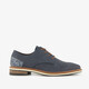 Heren veterschoenen met reliëf blauw