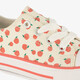 Meisjes sneakers met appels beige rood