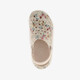 Dames klompen met bloemenprint beige