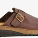 Leren pantoffels heren bruin