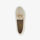 Dames loafers met ketting details beige