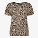 TwoDay dames top met panterprint beige