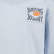 Jongens sweater lichtblauw met opdruk